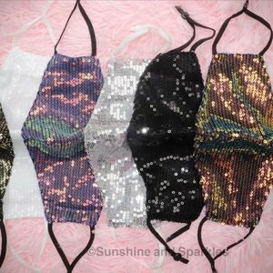 Sequin face covering